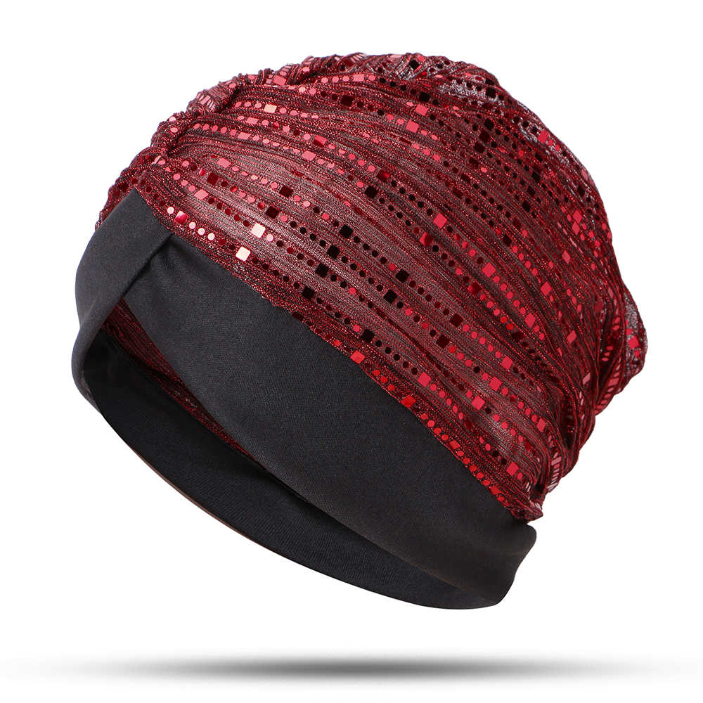 Women-Sequined-Mesh-Hat-Arabian-Turban-Hat-Arab-Wrap-Scarf-1456152