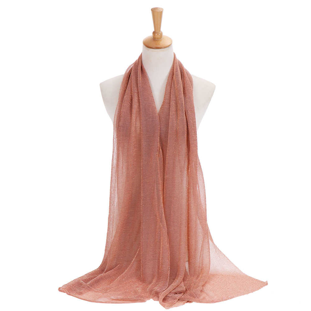 Women-Solid-Color-Bright-Silk-Pleated-Long-Scarf-Fashion-Headscarf-Headpieces-1344875