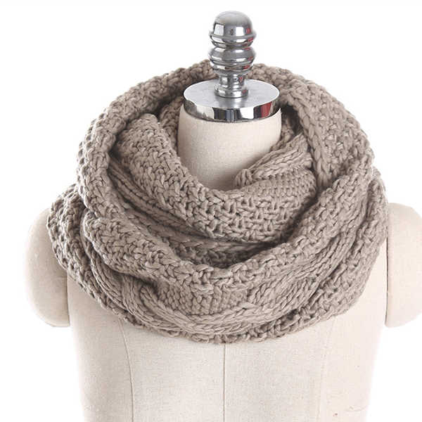 Women-Solid-Knitted-Collar-Scarves-Warm-Neck-Scarves-Neck-Warmer-Circle-Scarf-Windproof-1237828