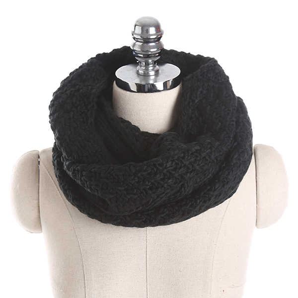 Women-Solid-Knitted-Collar-Scarves-Warm-Neck-Scarves-Neck-Warmer-Circle-Scarf-Windproof-1237828