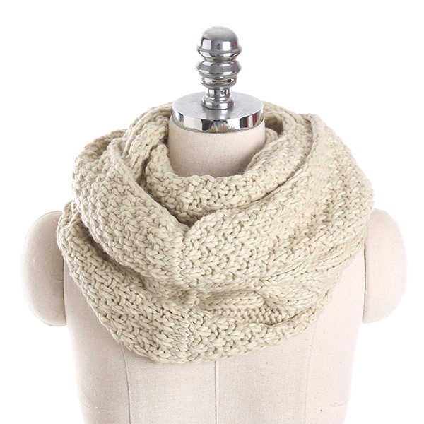 Women-Solid-Knitted-Collar-Scarves-Warm-Neck-Scarves-Neck-Warmer-Circle-Scarf-Windproof-1237828