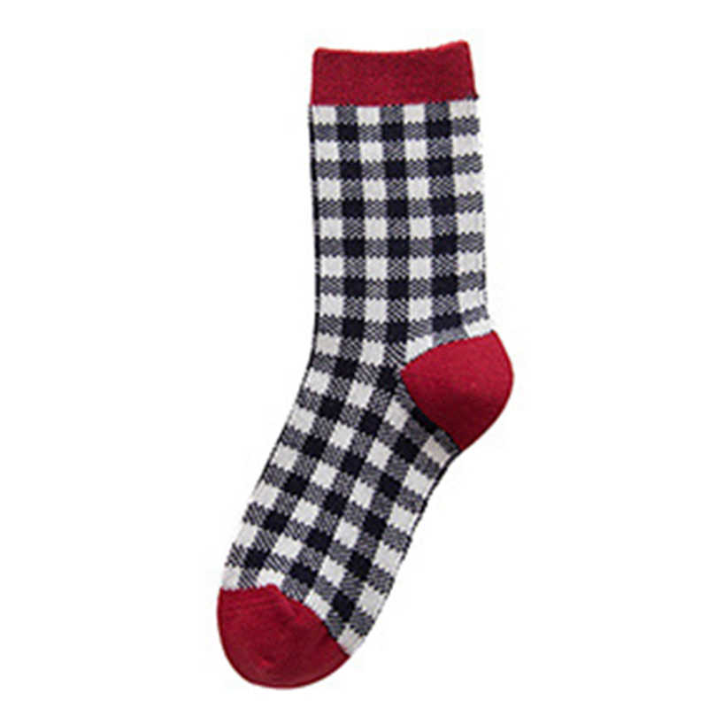 Women-Students-Cotton-Plaid-Middle-Tube-Socks-1345104