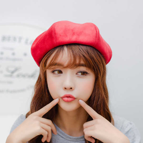 Women-Suede-Solid-Pumpkin-Cap-Elegant-Lady-Girl-Warm-Beret-Cap-1235031