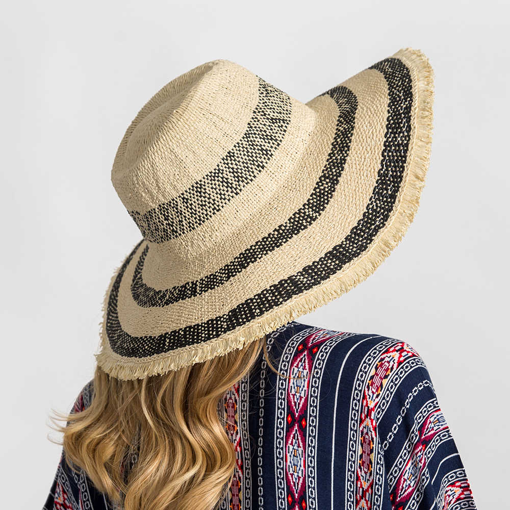 Women-Summer-Beach-Outdoor-Wide-Brim-Straw-Hat-Breathable-Sunshade-Visor-Hat-1320427