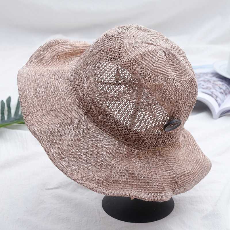 Women-Summer-Breathable-Five-Stars-Sunscreen-Bucket-Hat-Outdoor-Casual-Travel-Beach-Sea-Hat-1439443