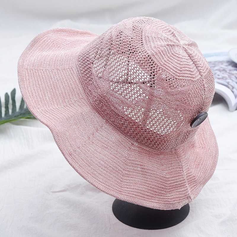 Women-Summer-Breathable-Five-Stars-Sunscreen-Bucket-Hat-Outdoor-Casual-Travel-Beach-Sea-Hat-1439443