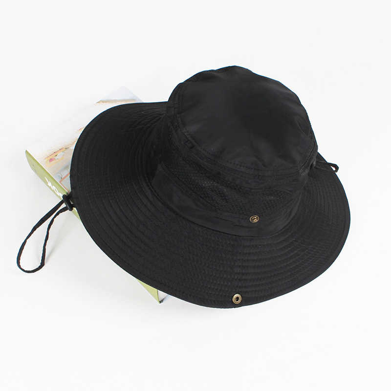 Women-Summer-Breathable-Wide-Brim-Bucket-Hat-UV-Mesh-Fisherman-Sun-Caps-Adjustable-1284113