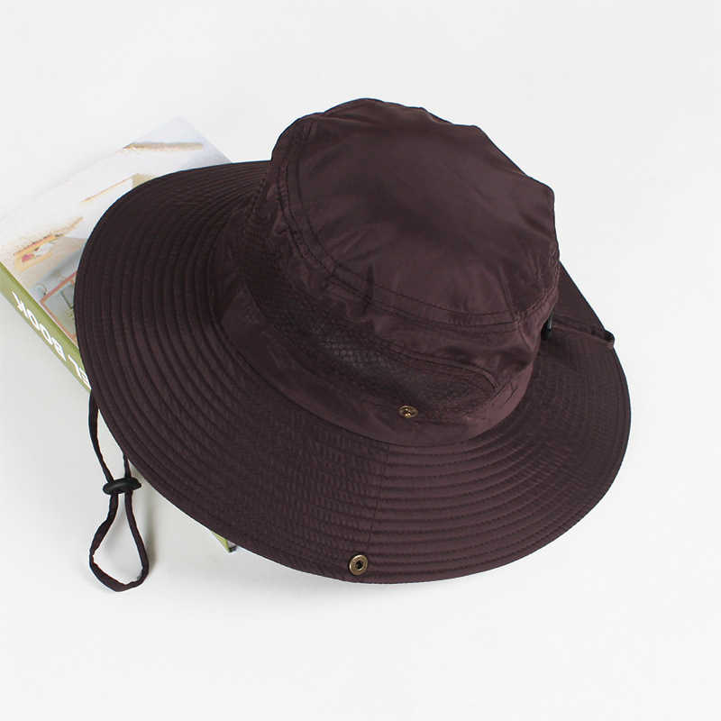 Women-Summer-Breathable-Wide-Brim-Bucket-Hat-UV-Mesh-Fisherman-Sun-Caps-Adjustable-1284113