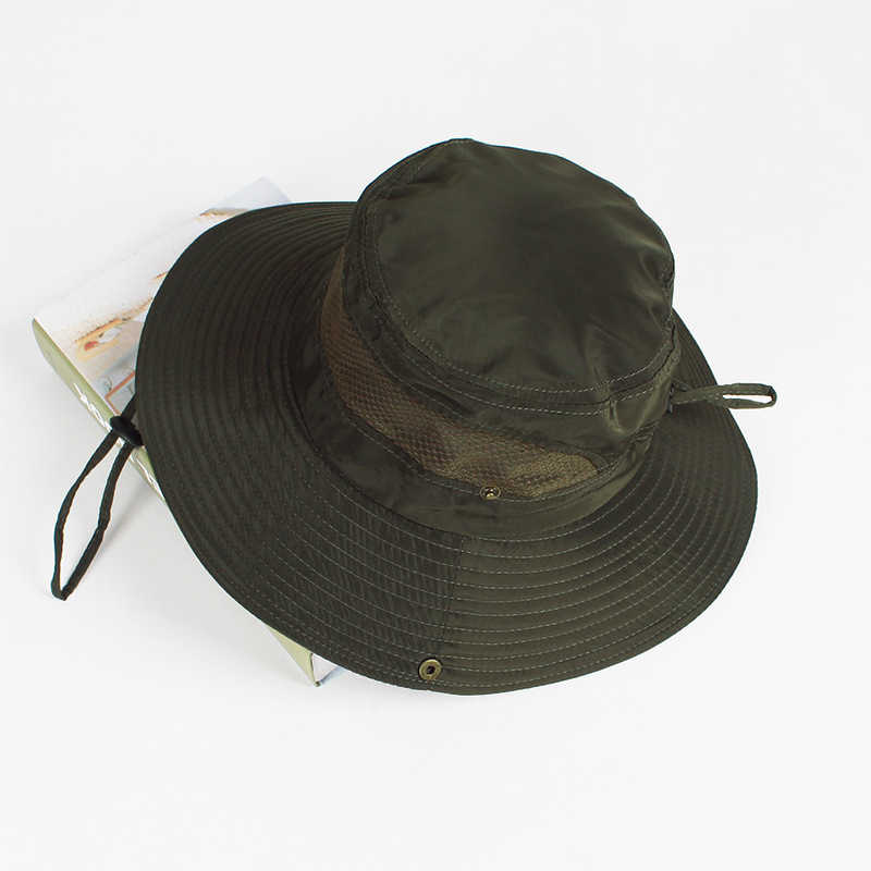 Women-Summer-Breathable-Wide-Brim-Bucket-Hat-UV-Mesh-Fisherman-Sun-Caps-Adjustable-1284113