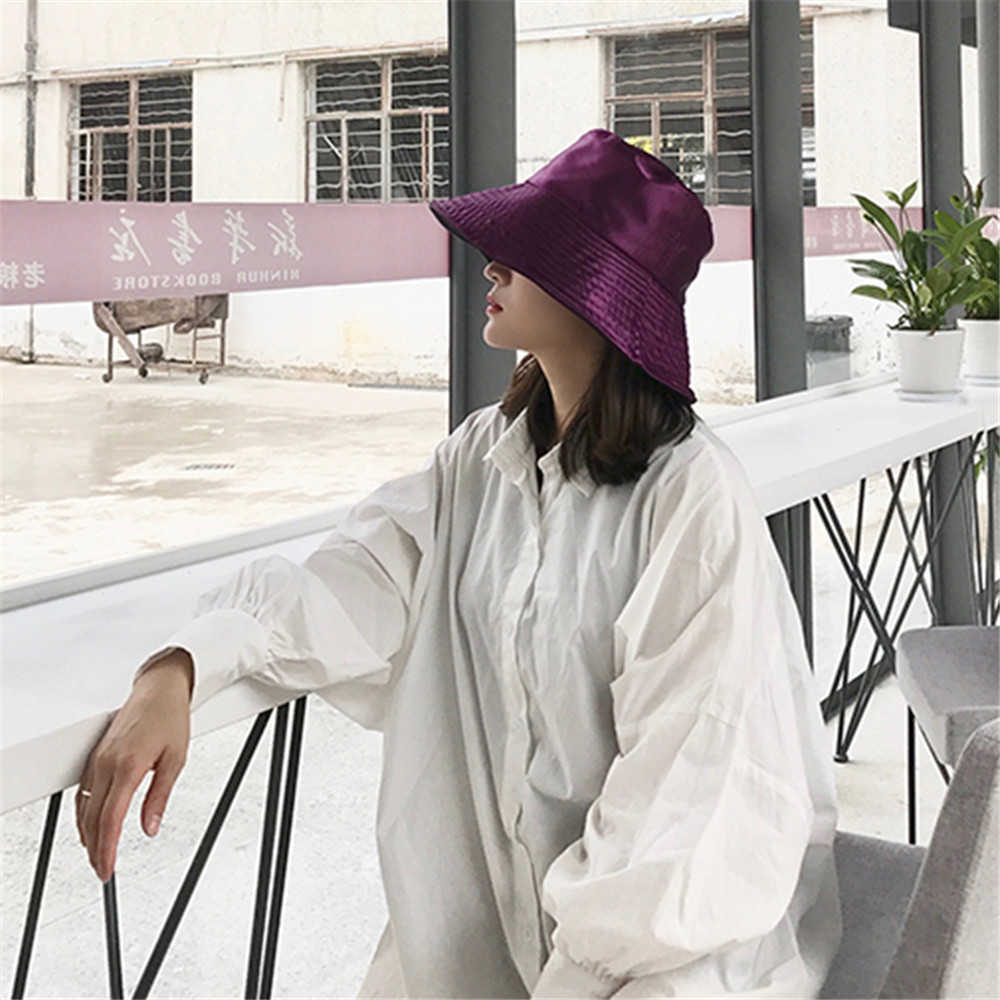 Women-Summer-Casual-Solid-Color-Windbreaker-Fisherman-Hat-Wide-Brim-Bucket-Hat-1301770