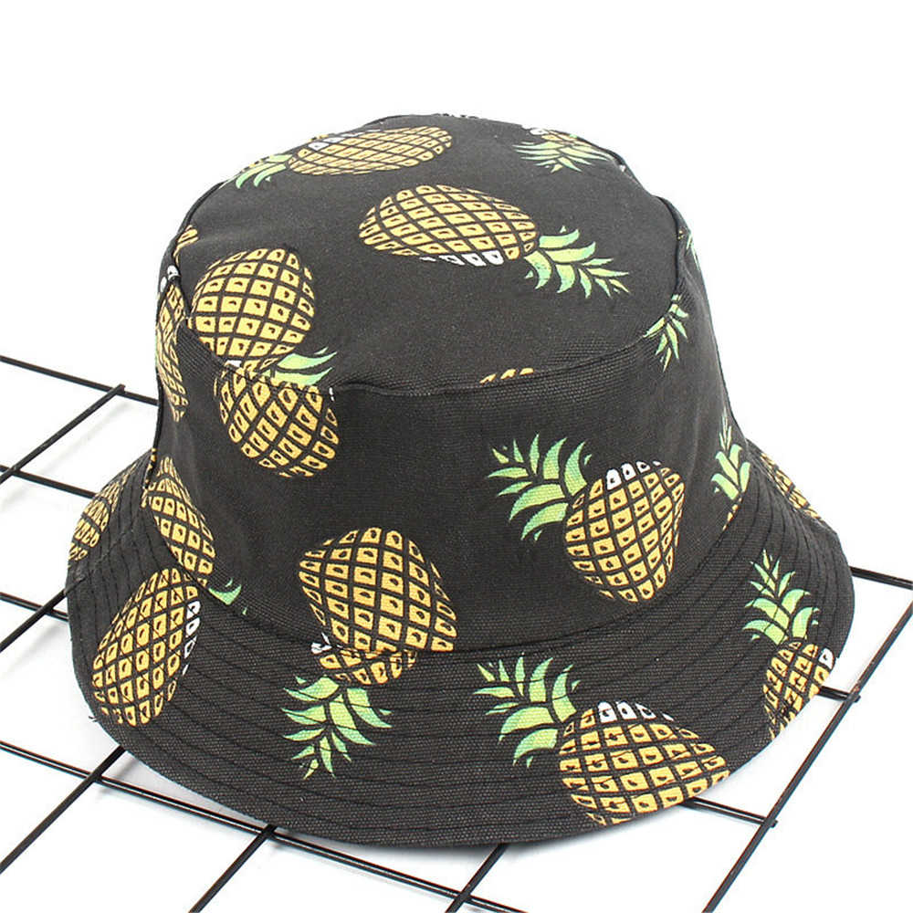 Women-Summer-Causal-Banana-Pineapple-Fruit-Printed-Bucket-Hat-Sunshade-Fisherman-Caps-1288920