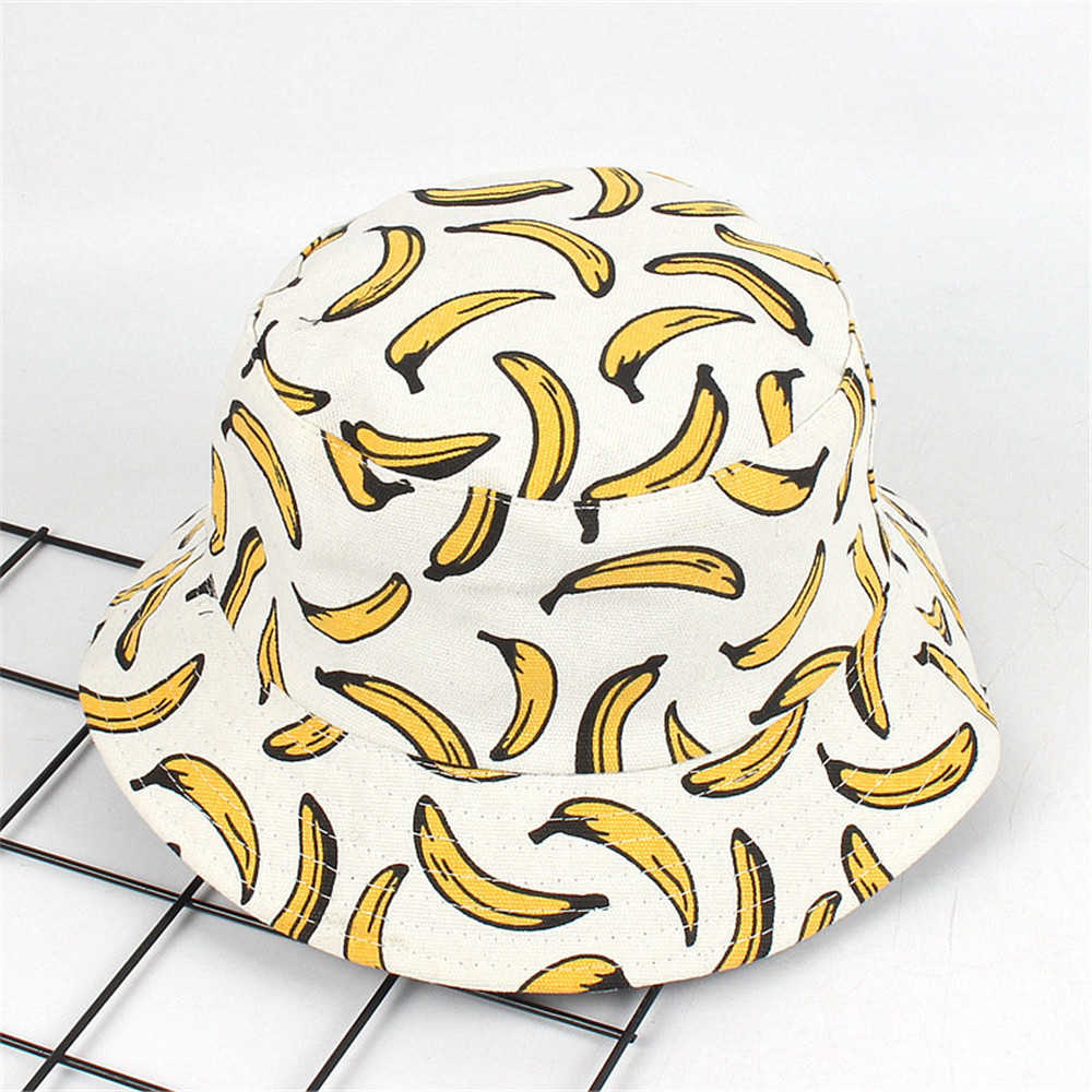 Women-Summer-Causal-Banana-Pineapple-Fruit-Printed-Bucket-Hat-Sunshade-Fisherman-Caps-1288920