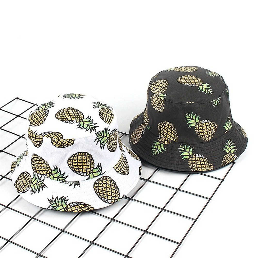 Women-Summer-Causal-Banana-Pineapple-Fruit-Printed-Bucket-Hat-Sunshade-Fisherman-Caps-1288920