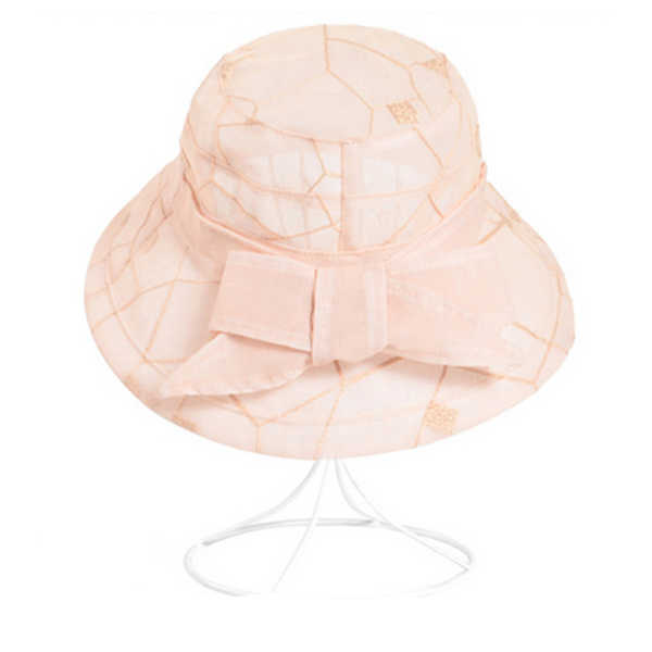 Women-Summer-Chiffon-Flower-Bow-Bucket-Hat-Casual-Sunscreen-Visor-Beach-Hat-1157452