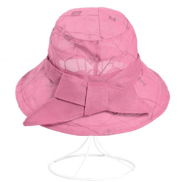 Women-Summer-Chiffon-Flower-Bow-Bucket-Hat-Casual-Sunscreen-Visor-Beach-Hat-1157452