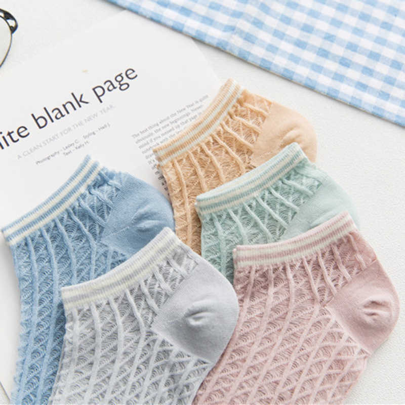 Women-Summer-Cotton-Solid-Color-Hollow-Breathable-Mesh-Boat-Socks-Soft-Short-Tube-Sock-1338469