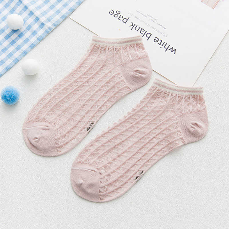 Women-Summer-Cotton-Solid-Color-Hollow-Breathable-Mesh-Boat-Socks-Soft-Short-Tube-Sock-1338469