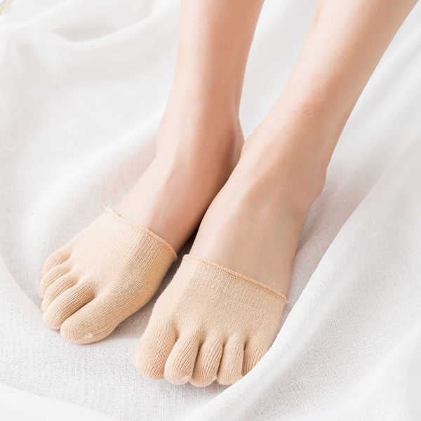 Women-Summer-Cotton-Toe-Socks-Invisible-Half-Grip-Heel-Socks-Breathable-Sock-1156983