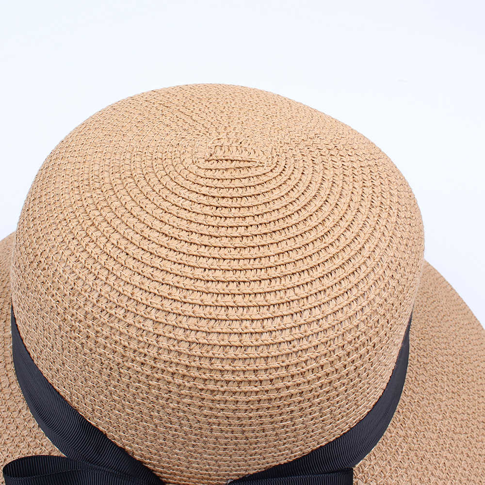 Women-Summer-Foldable-Travel-Beach-Fisherman-Hat-Outdoor-Sunscreen-Straw-Hat-1296658