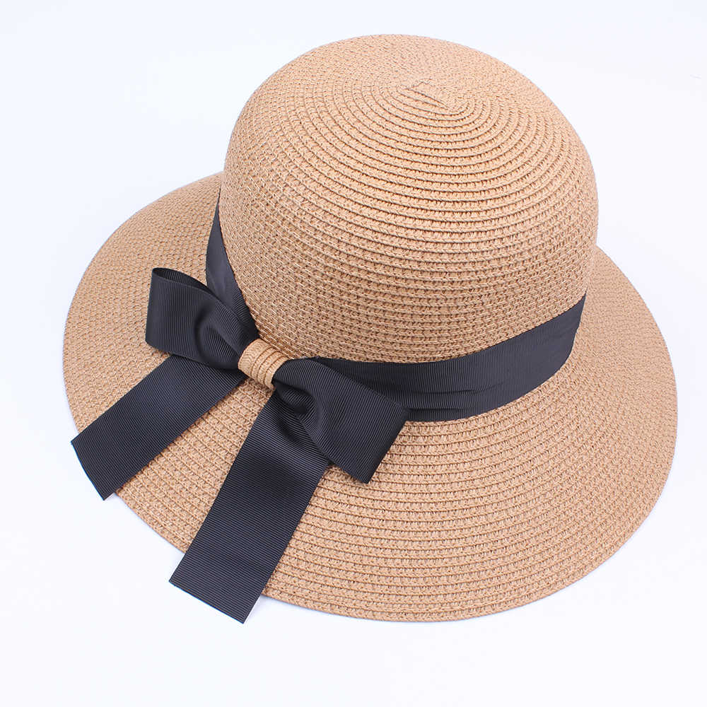 Women-Summer-Foldable-Travel-Beach-Fisherman-Hat-Outdoor-Sunscreen-Straw-Hat-1296658