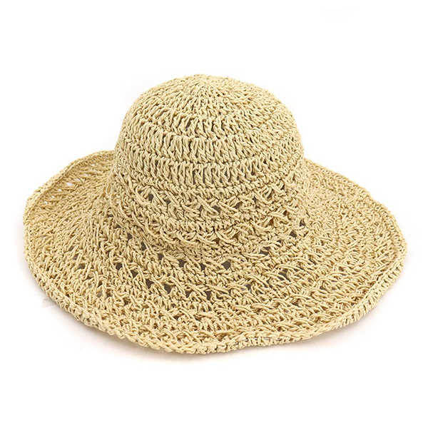 Women-Summer-Hollow-Out-Bucket-Hat-Outdoor-Dress-Beach-Folding-Woven-Visor-1268354