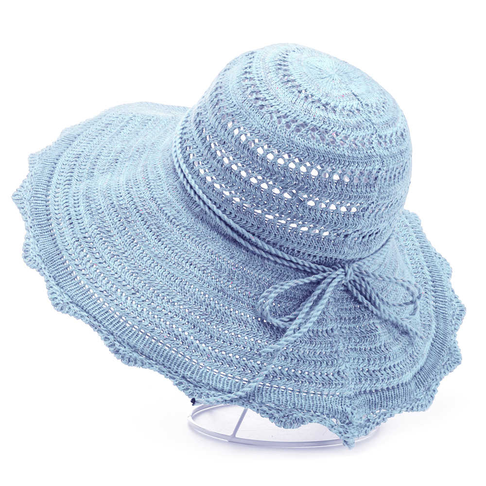 Women-Summer-Knitting-Bowknot-Wide-Brim-Bucket-Hat-Casual-Sunhade-Beach-Cap-Fisherman-Hat-1284090