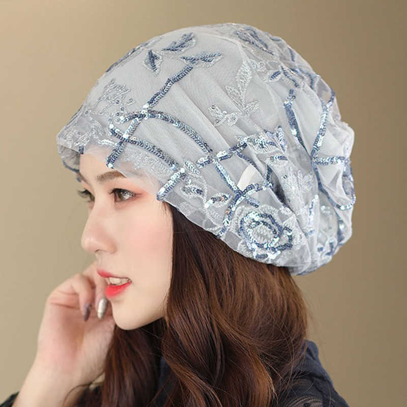 Women-Summer-Lace-and-Cotton-Breathable-Beanie-Cap-Vintage-Earmuffs-Flexible-Turban-Hat-1436194