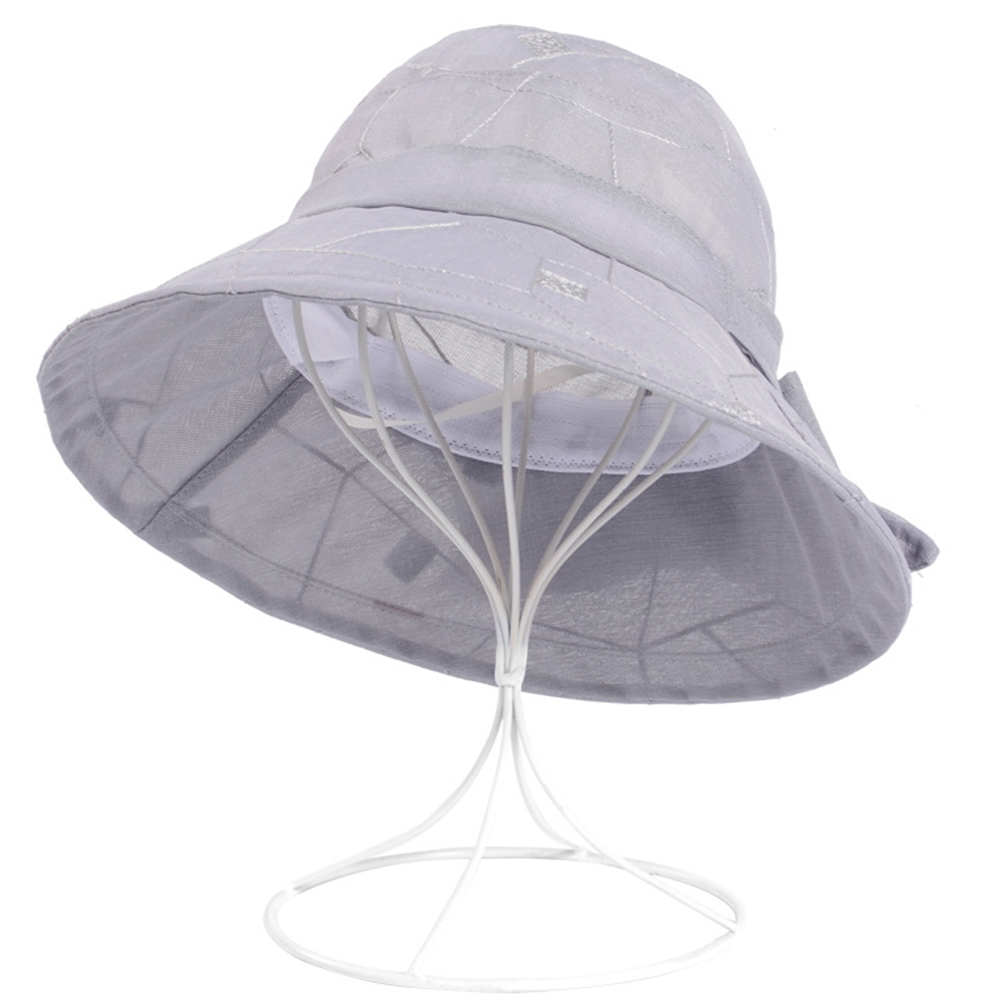 Women-Summer-Linen-UV-Visor-Hats-Foldable-Breathable-Sunscreen-Fisherman-Hat-1289157