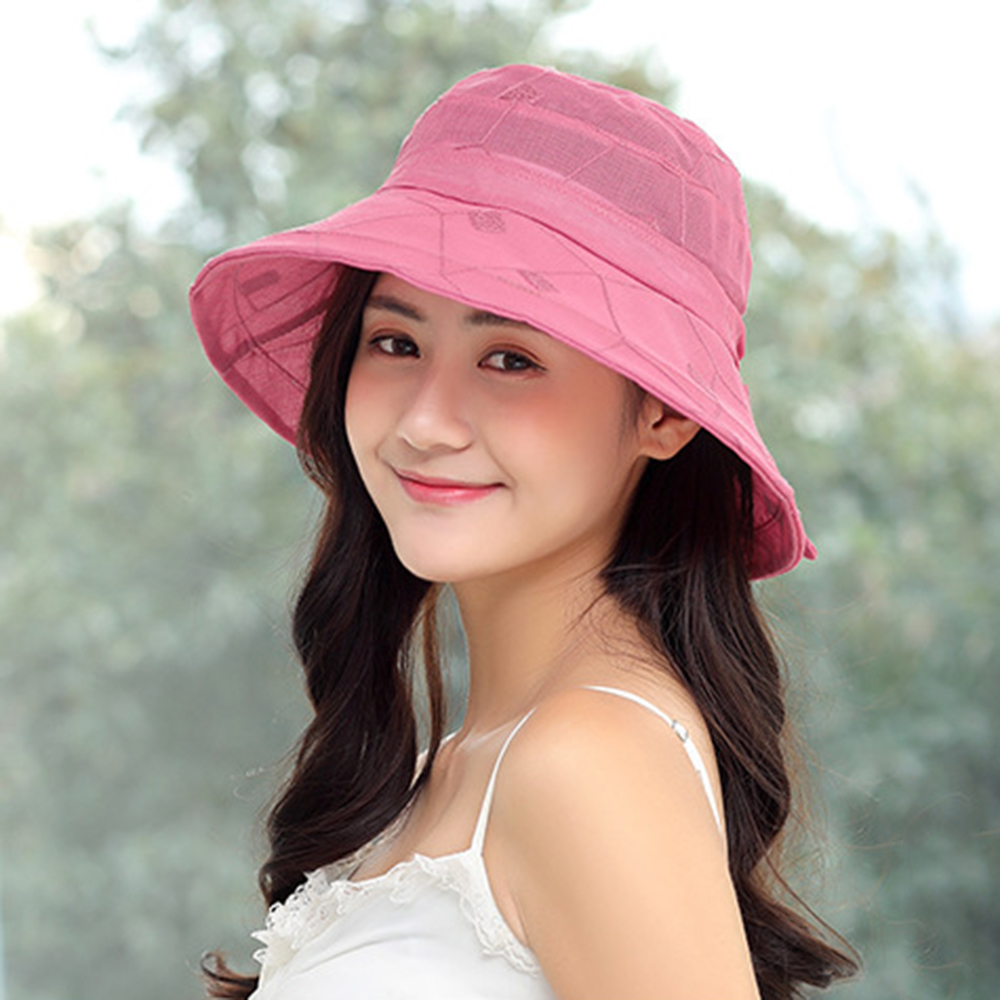 Women-Summer-Linen-UV-Visor-Hats-Foldable-Breathable-Sunscreen-Fisherman-Hat-1289157