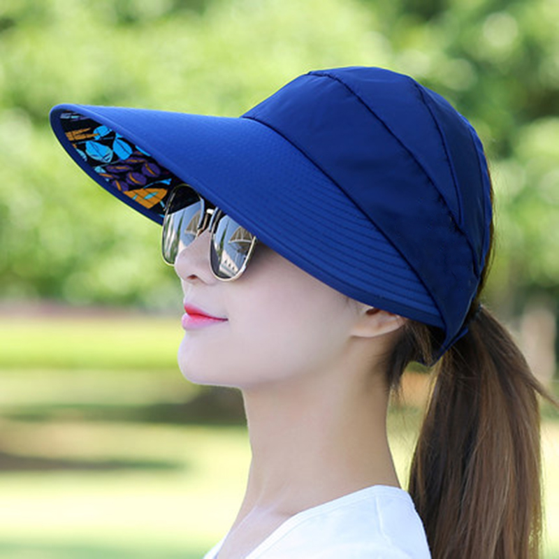 Women-Summer-Outdoor-Casual-Foldable-Sunshade-Hat-UV-Protection-Visor-Hat-1314450