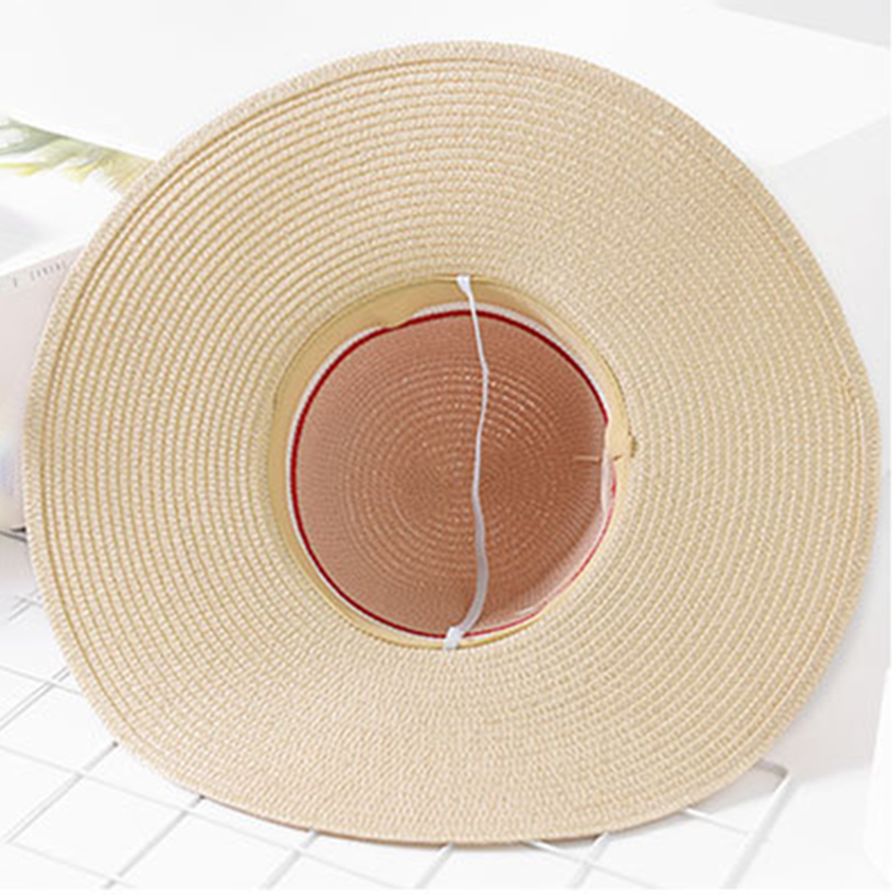 Women-Summer-Outdoor-Multicolor-Wide-Brim-Straw-Hat-Beach-Sunshade-Visor-Hat-1298086