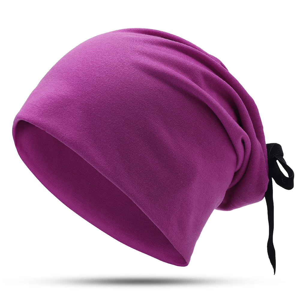 Women-Summer-Plain-Color-Turban-Hat-Casual-Bow-Skullcap-Beanie-Caps-1367527