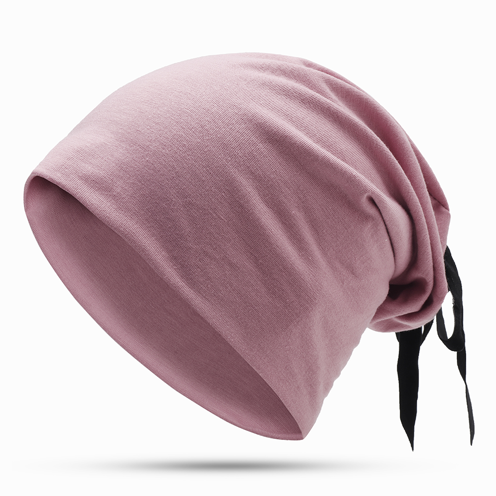 Women-Summer-Plain-Color-Turban-Hat-Casual-Bow-Skullcap-Beanie-Caps-1367527