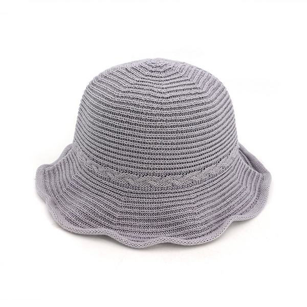 Women-Summer-Stripe-Hollow-Out-Breathable-Bucket-Caps-Folding-Weave-Sunshade-Beach-Hats-1270209