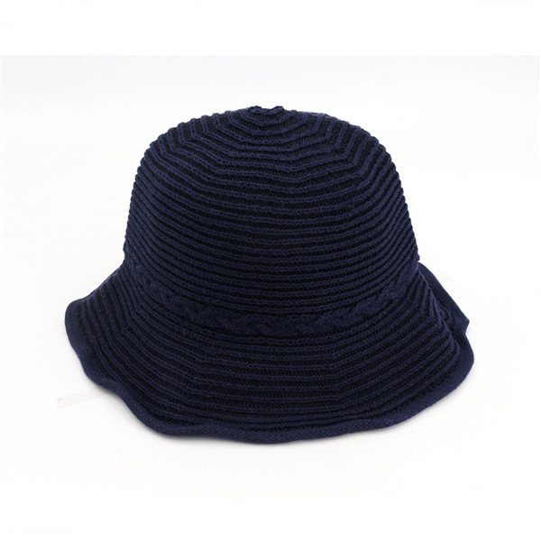 Women-Summer-Stripe-Hollow-Out-Breathable-Bucket-Caps-Folding-Weave-Sunshade-Beach-Hats-1270209