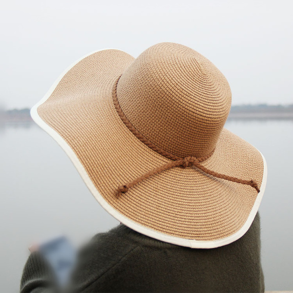 Women-Summer-Wide-Birm-Bucket-Straw-Hat-Outdoor-Travel-Sunshade-Visor-Beach-Hat-1157416