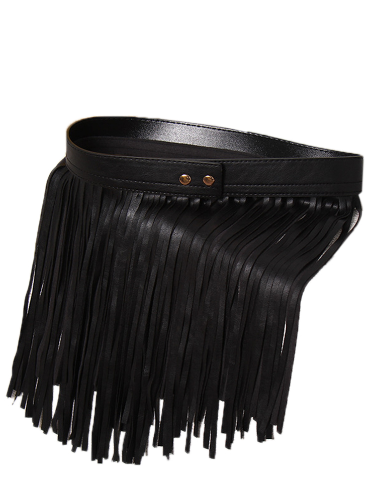 Women-Tassel-Fringed-Belts-Leather-Snap-Button-Buckles-1064994