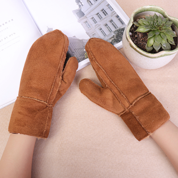 Women-Thick-Fur-Plush-Warm-Gloves-Solid-Outdoor-Elegant-Mittens-1234273