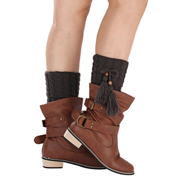 Women-Twist-Knitted-Knee-Short-Boot-Socks-Leg-Warmer-High-Boot-Socks-Flanging-Crochet-1205959