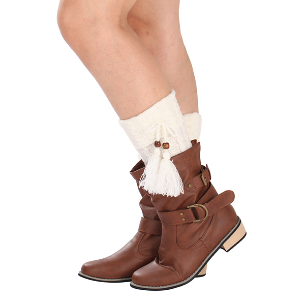 Women-Twist-Knitted-Knee-Short-Boot-Socks-Leg-Warmer-High-Boot-Socks-Flanging-Crochet-1205959