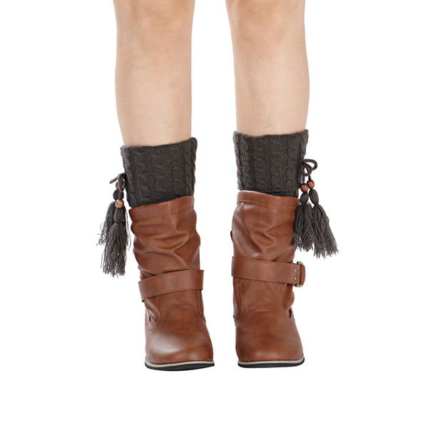 Women-Twist-Knitted-Knee-Short-Boot-Socks-Leg-Warmer-High-Boot-Socks-Flanging-Crochet-1205959