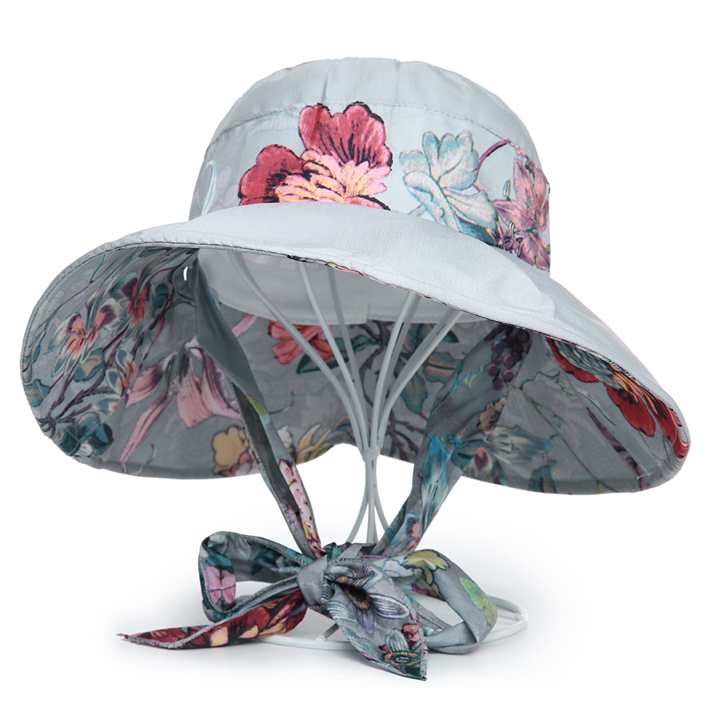 Women-UV-Protection-Floral-Bandaged-Large-Brim-Sun-Hat-Vintage-Lady-Bucket-Cap-1432416