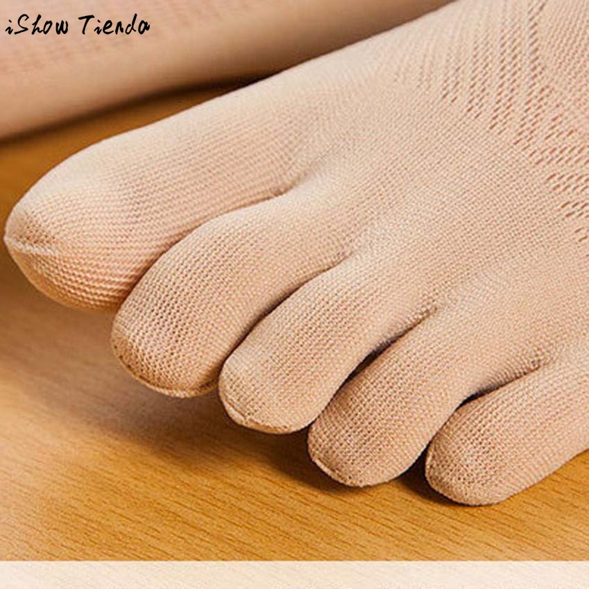 Women-Ultra-Thin-Mesh-Hole-Five-Toe-Sock-Solid-Color-Anti-Skid-Invisibility-Boat-Socks-1132830