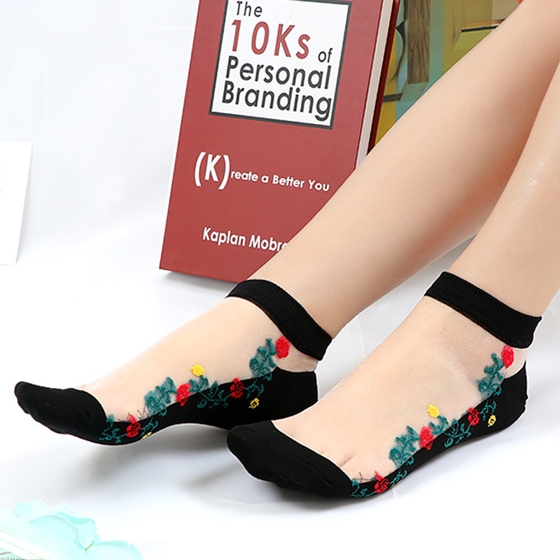 Women-Ultrathin-Breathable-Printting-Embroidered-Cotton-Lace-Low-Cut-Non-Slip-Sock-1310986