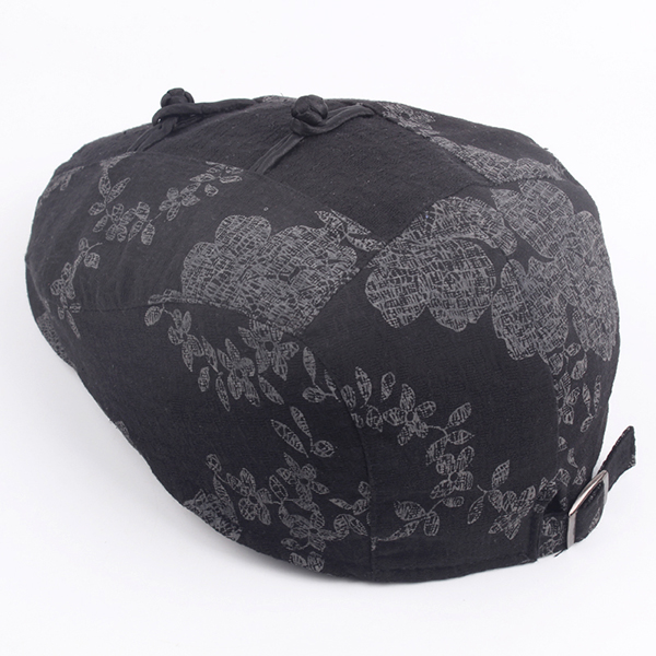 Women-Vintage-Chinese-Style-Beret-Cap-Cotton-Flower-Printing-Sunshade-Visor-Forward-Hat-1173327