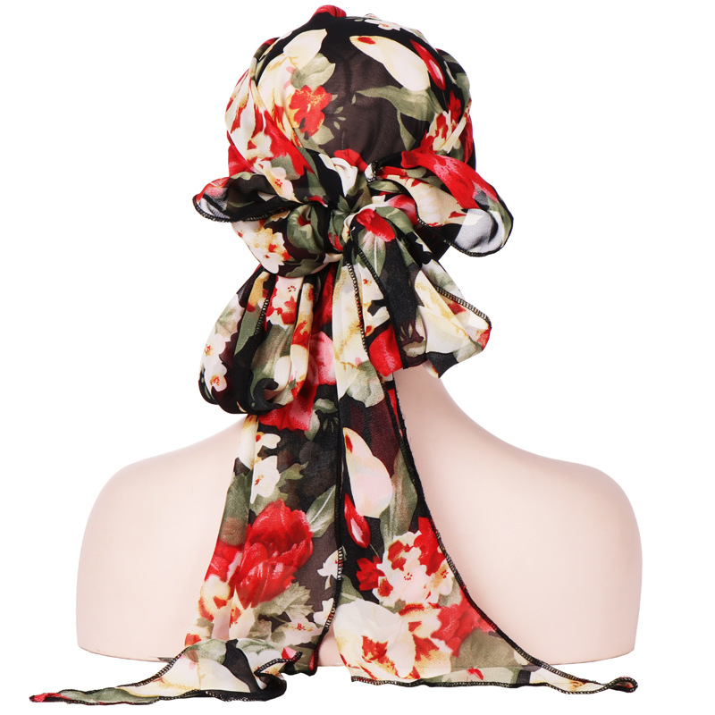 Women-Vintage-Floral-Bandaged-Turban-Hat-Double-Sided-Bohemia-Headscarf-1348388