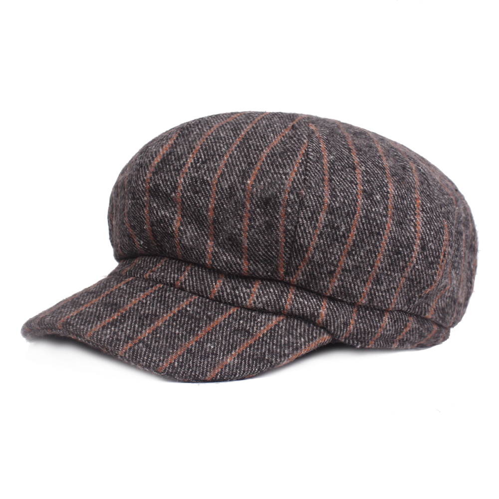 Women-Vintage-Winter-Stripe-Cotton-Flat-Hat-Outdoor-Casual-Warm-Beret-Hats-1347569