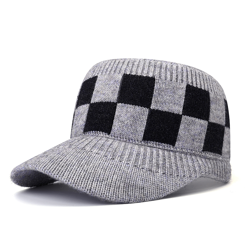 Women-Warm-Grid-Knitted-Ponytail-Hat-Outdoor-Riding-Sport-Golf-Knit-Hat-Baseball-Cap-1375441