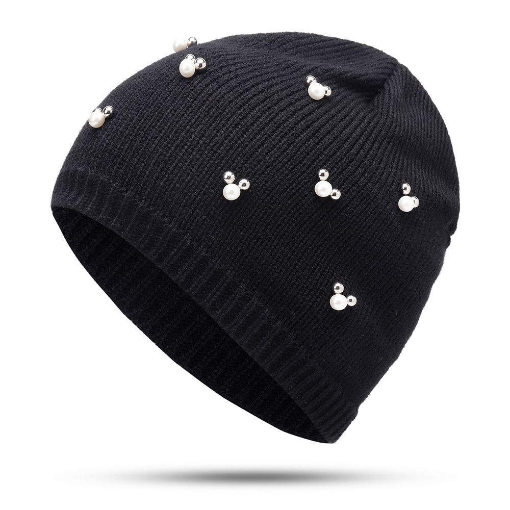 Women-Warm-Pearl-Deco-Knitted-Hat-Knit-Beanie-Cap-1406400