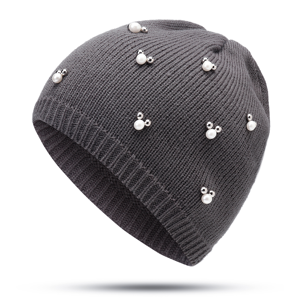 Women-Warm-Pearl-Deco-Knitted-Hat-Knit-Beanie-Cap-1406400